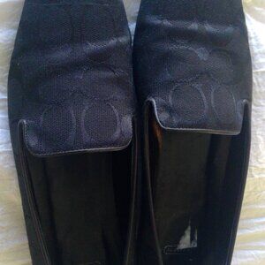 Coach black flats size 8.5